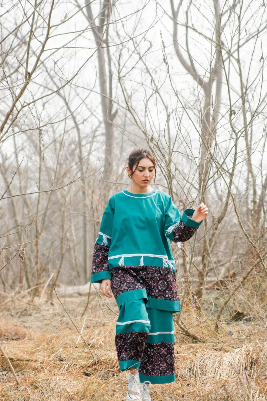 Amber - Teal Handmade Co-ord Set