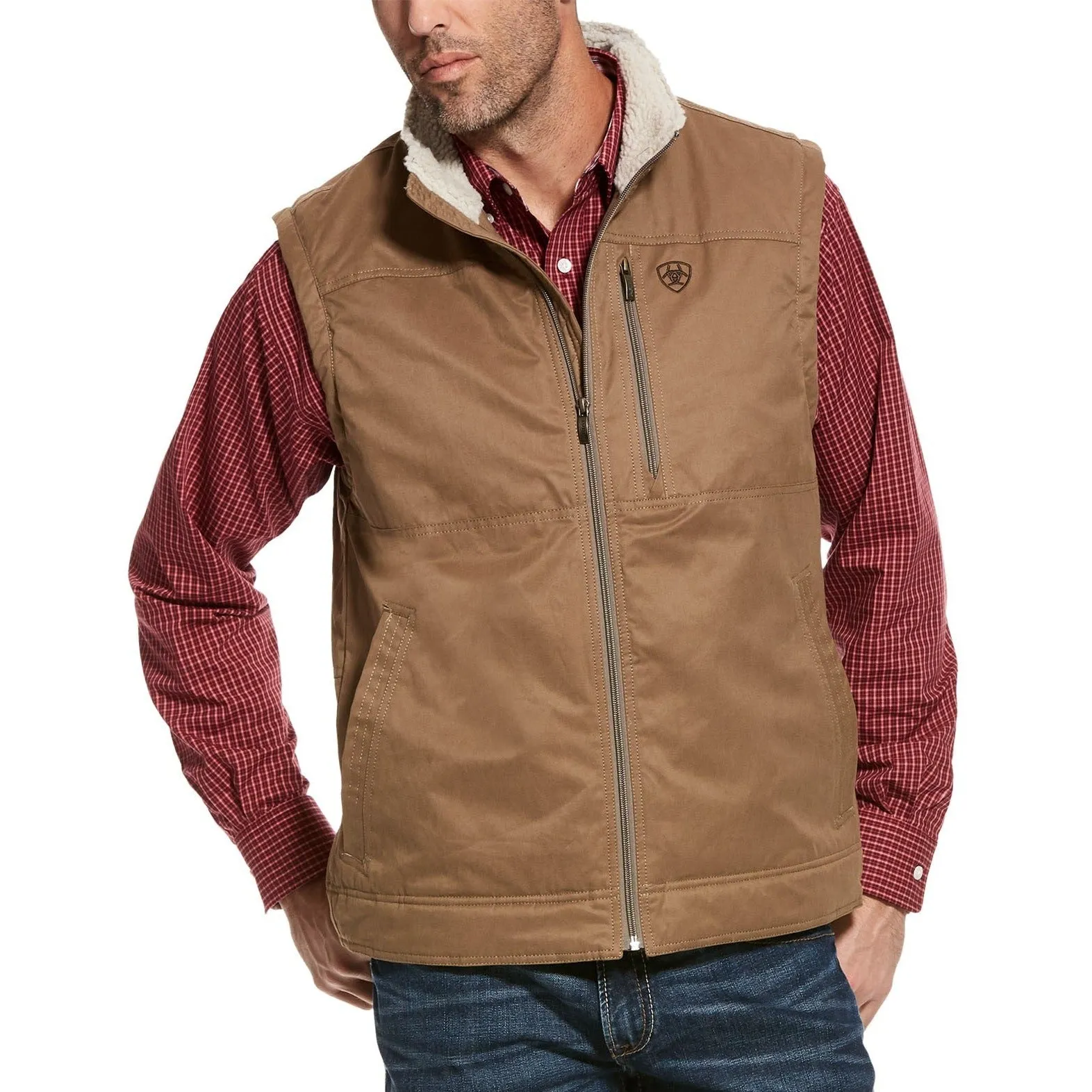 Ariat Men's Vest Grizzly Canvas