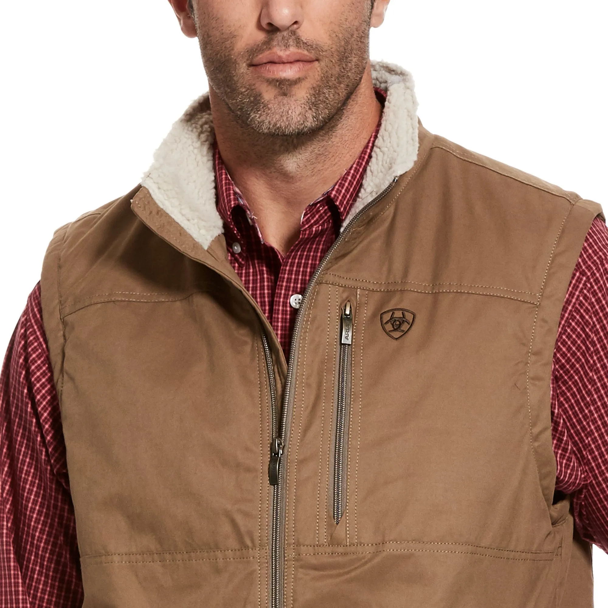 Ariat Men's Vest Grizzly Canvas