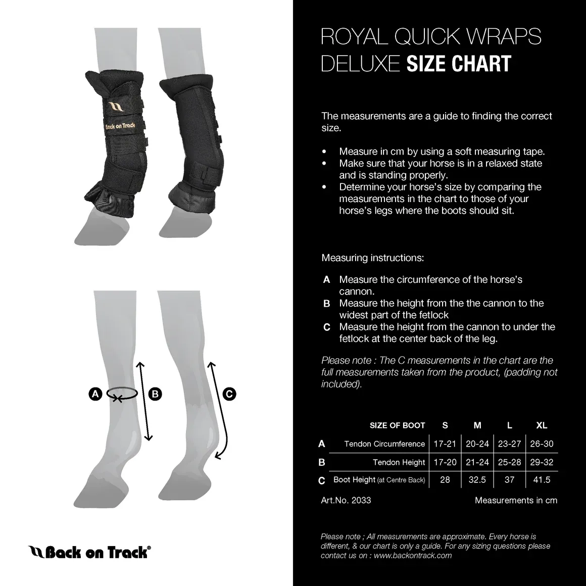 Back on Track Royal Quick Wrap Deluxe - Navy