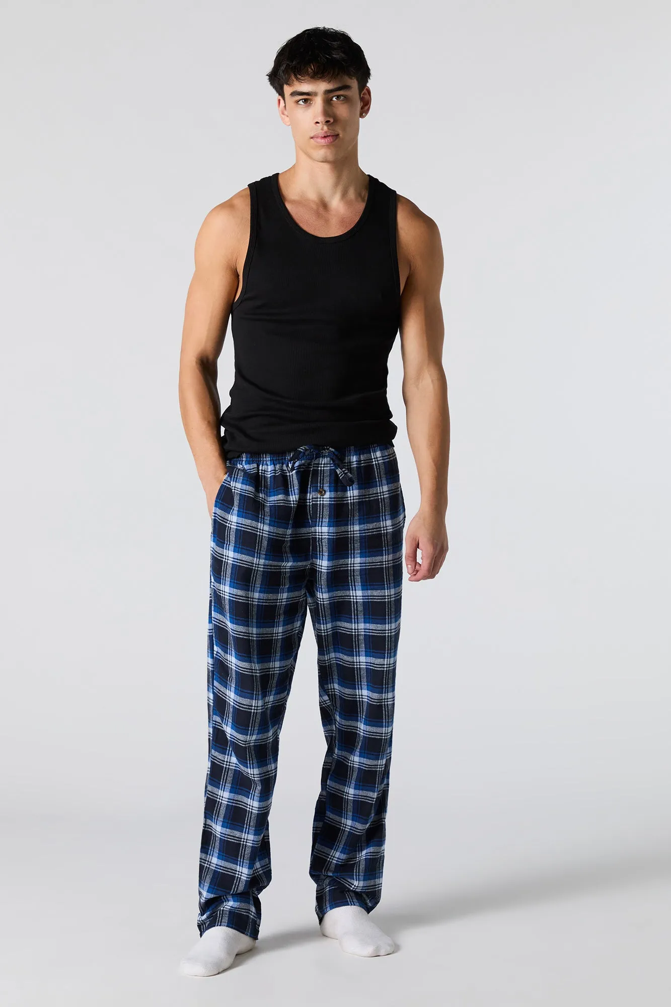 Bas de pyjama en flanelle à carreaux