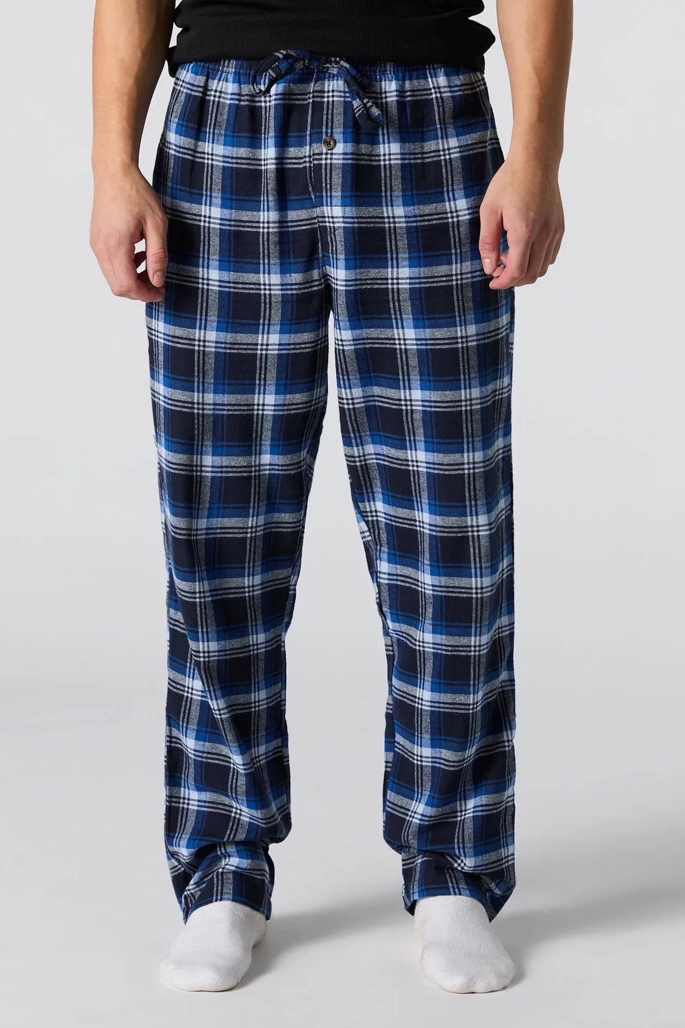 Bas de pyjama en flanelle à carreaux