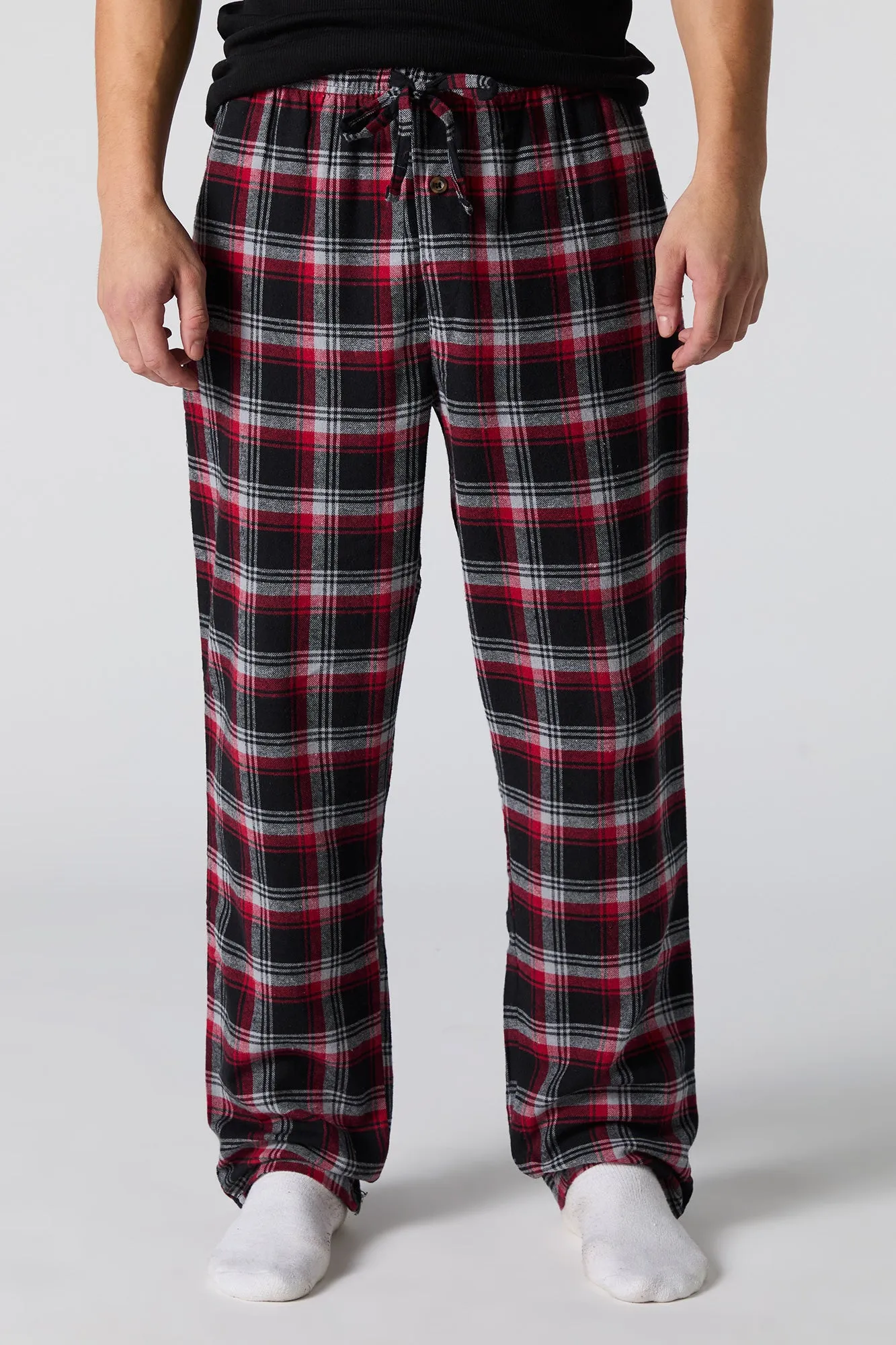 Bas de pyjama en flanelle à carreaux