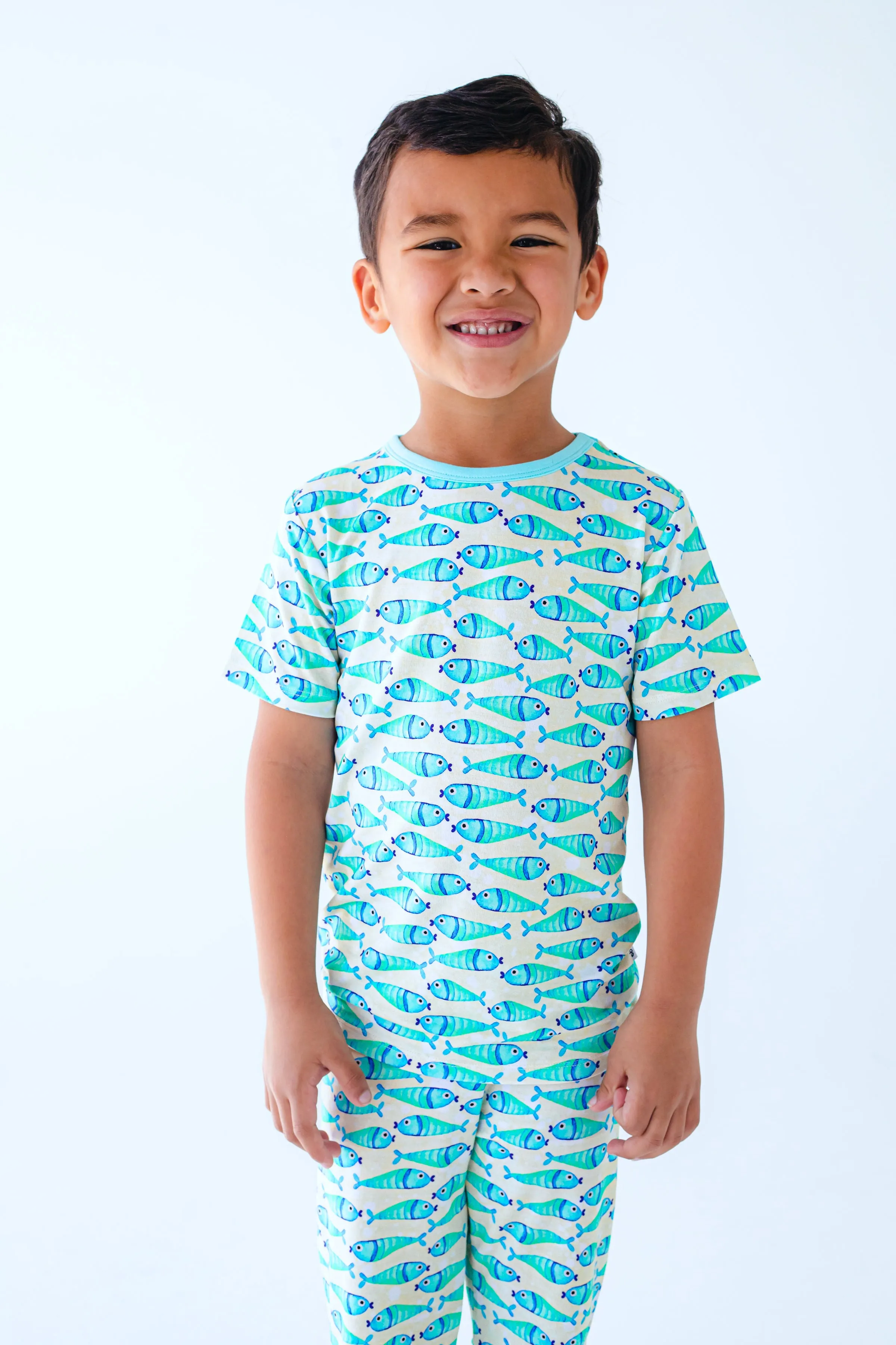 Birdie Bean Brooks Fish Fishing 2-piece Kids Pajamas