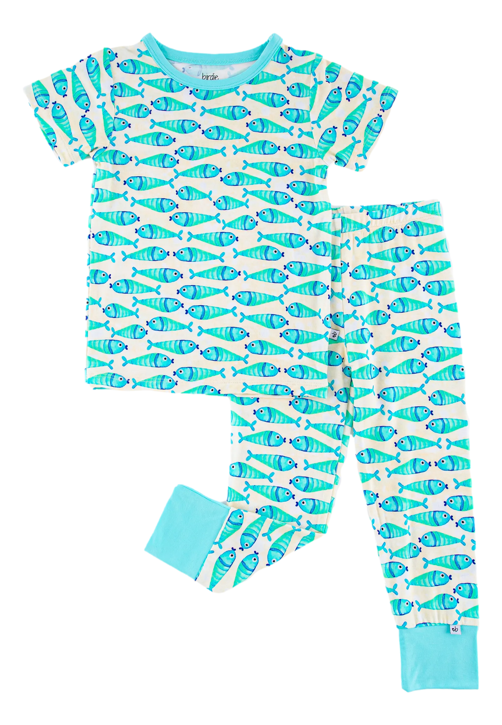 Birdie Bean Brooks Fish Fishing 2-piece Kids Pajamas