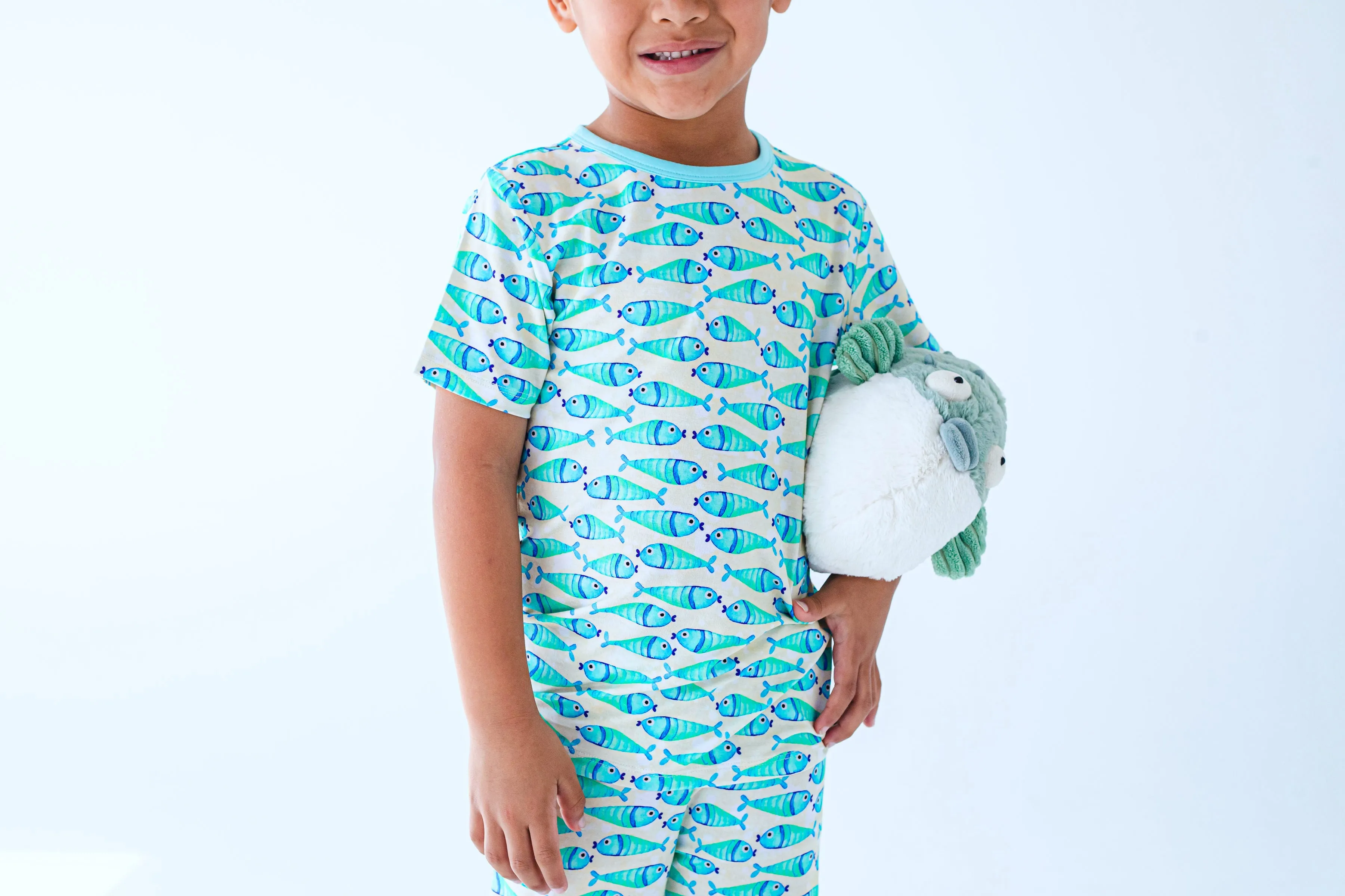 Birdie Bean Brooks Fish Fishing 2-piece Kids Pajamas