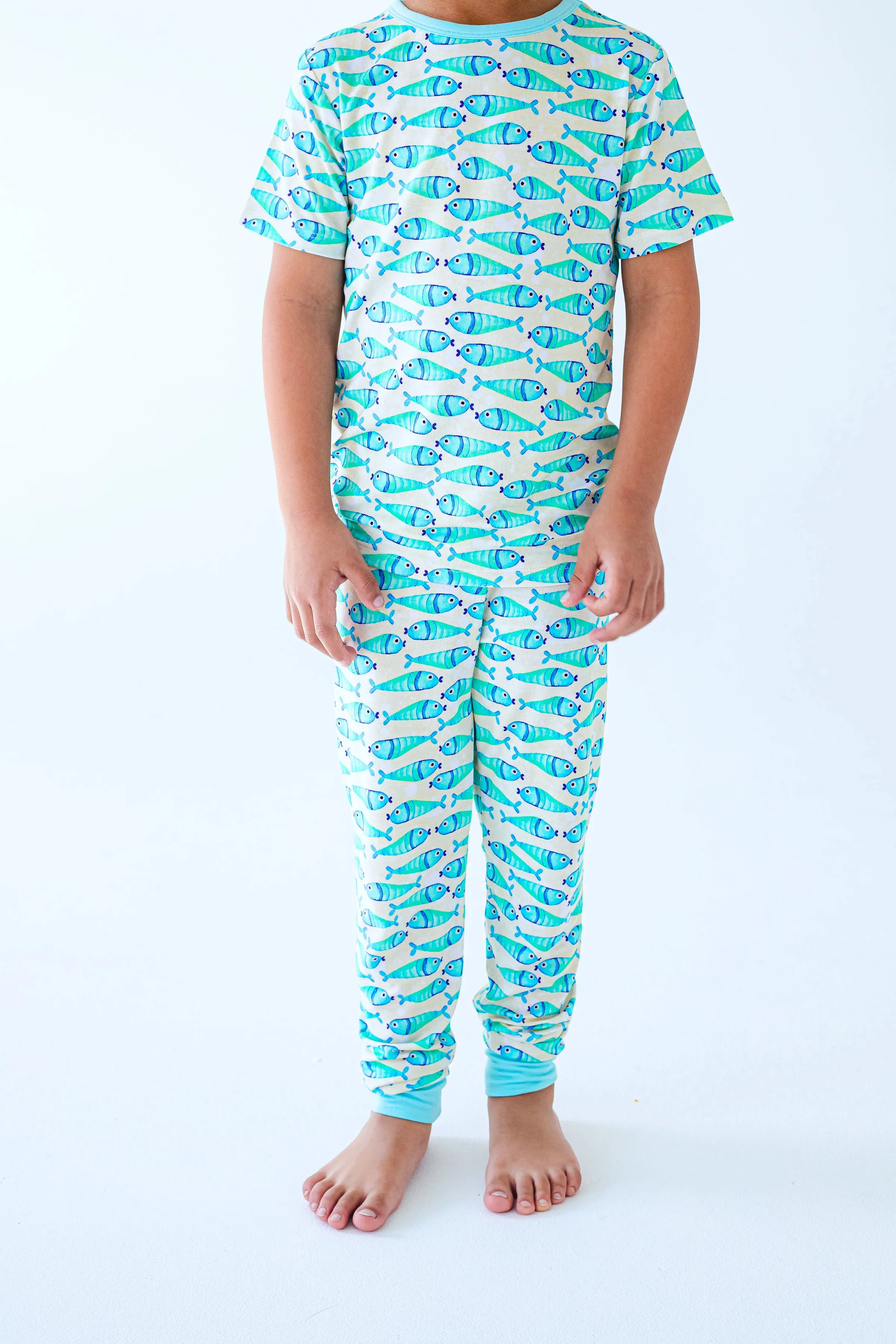 Birdie Bean Brooks Fish Fishing 2-piece Kids Pajamas