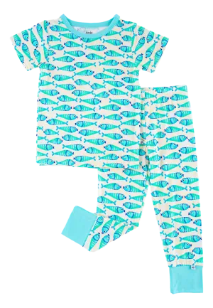 Birdie Bean Brooks Fish Fishing 2-piece Kids Pajamas