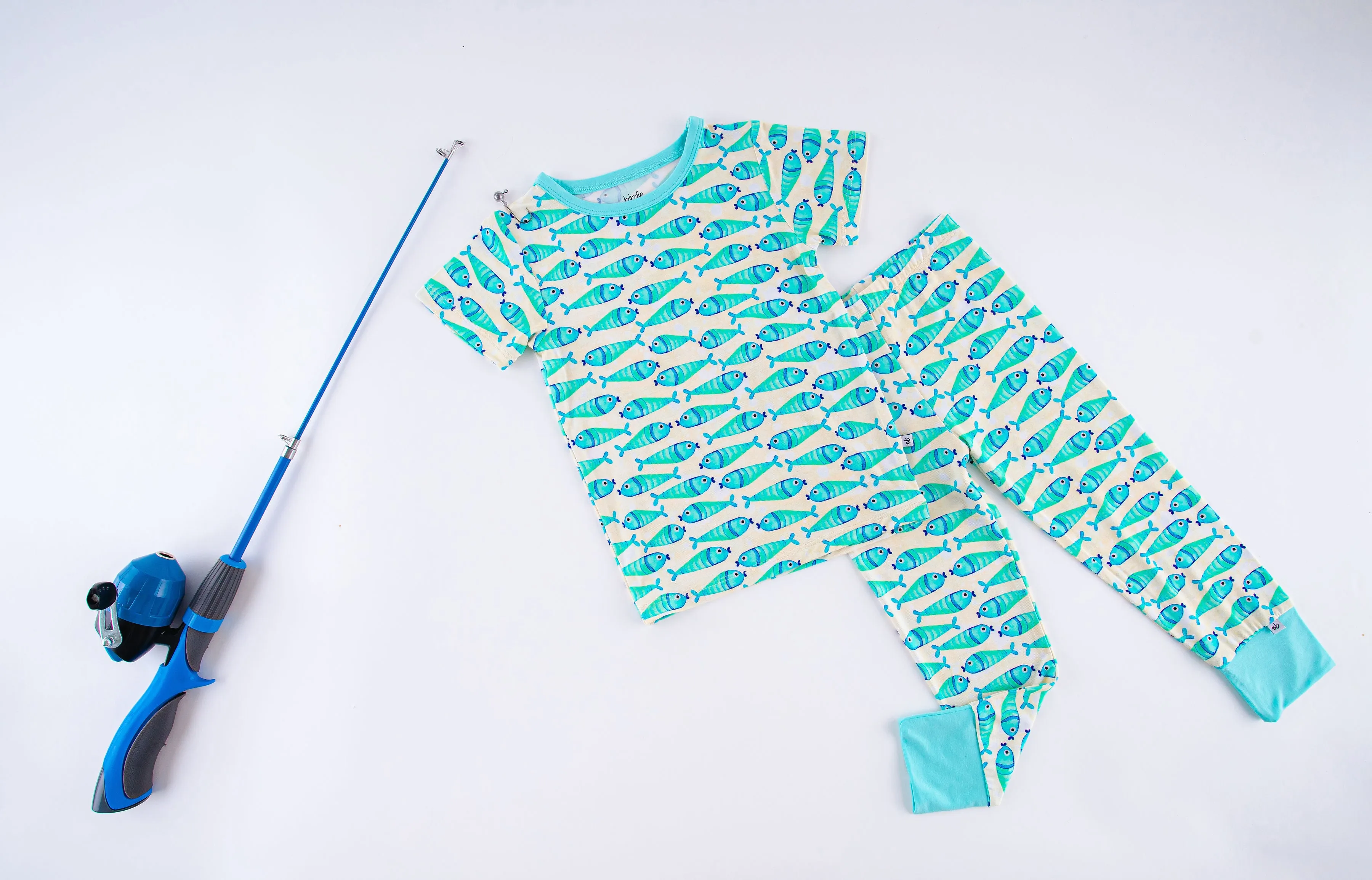 Birdie Bean Brooks Fish Fishing 2-piece Kids Pajamas