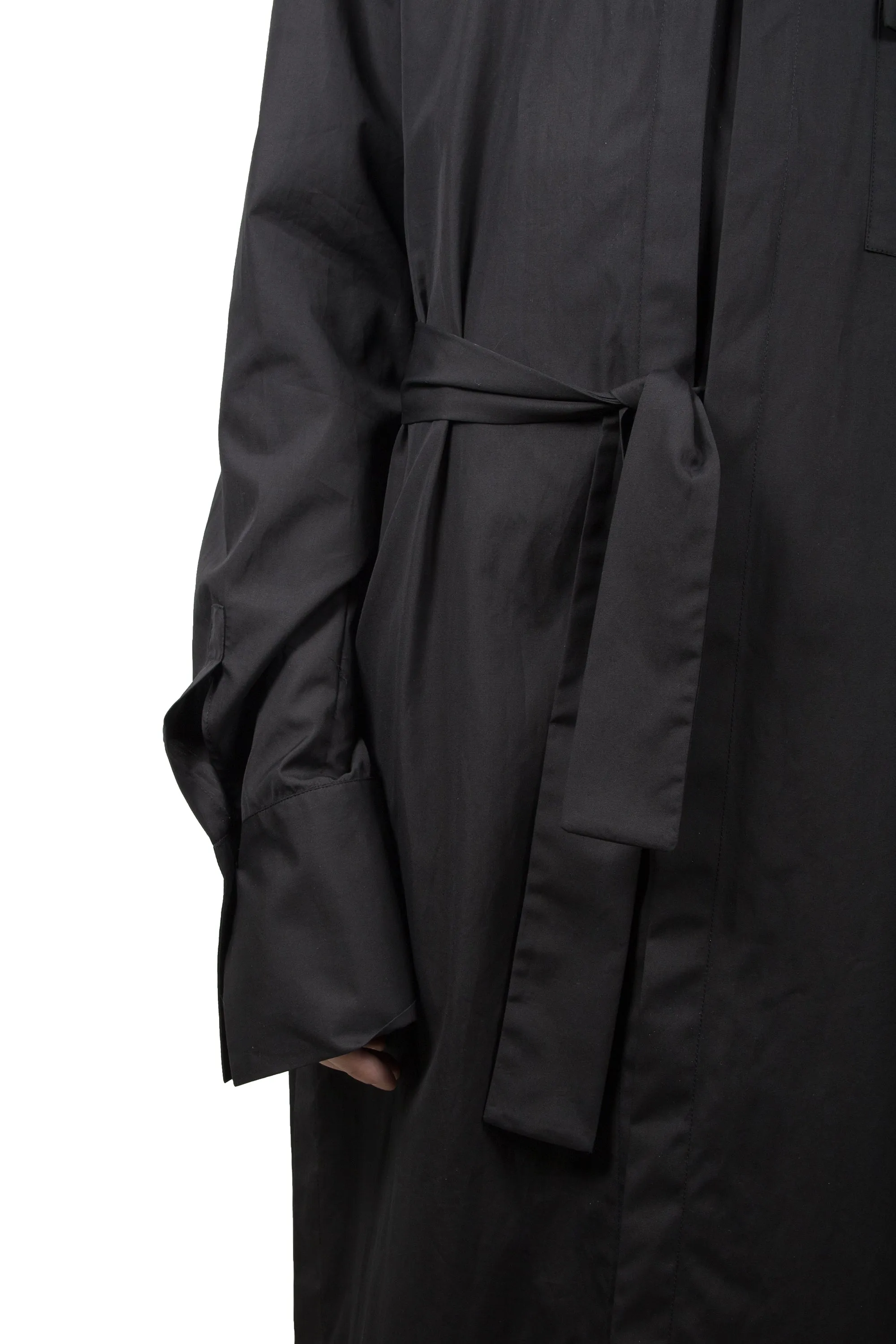 Black Elongated Asymmetric Shirt