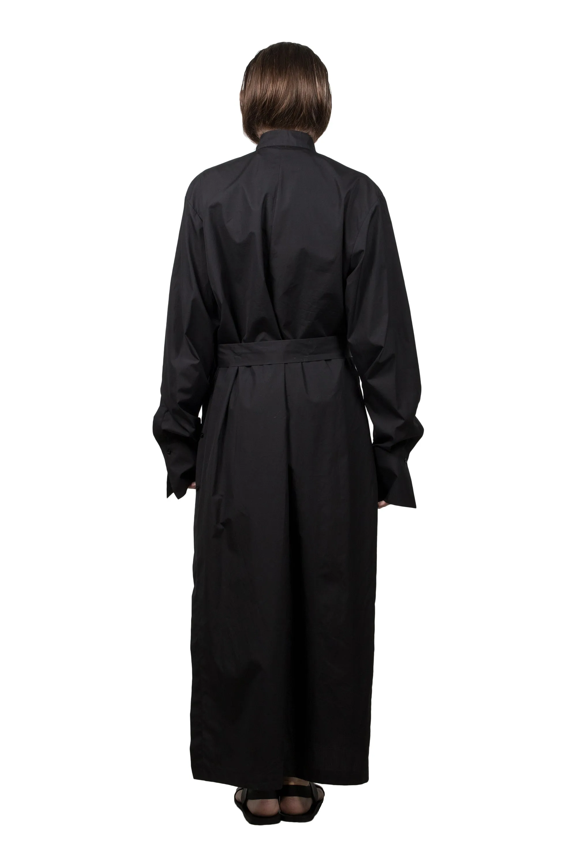 Black Elongated Asymmetric Shirt