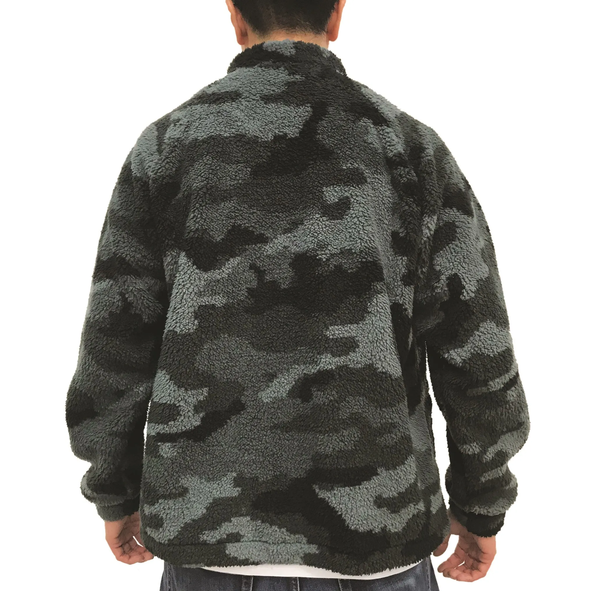 Chinese Plush Jacket, Camo Grey