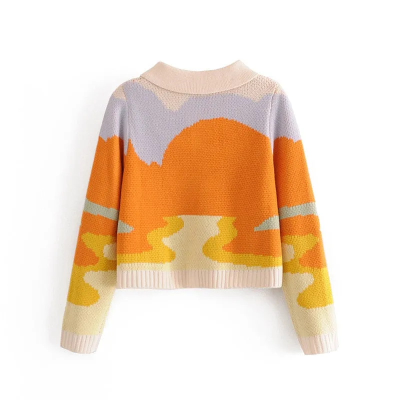 Collar Knitted Sweater