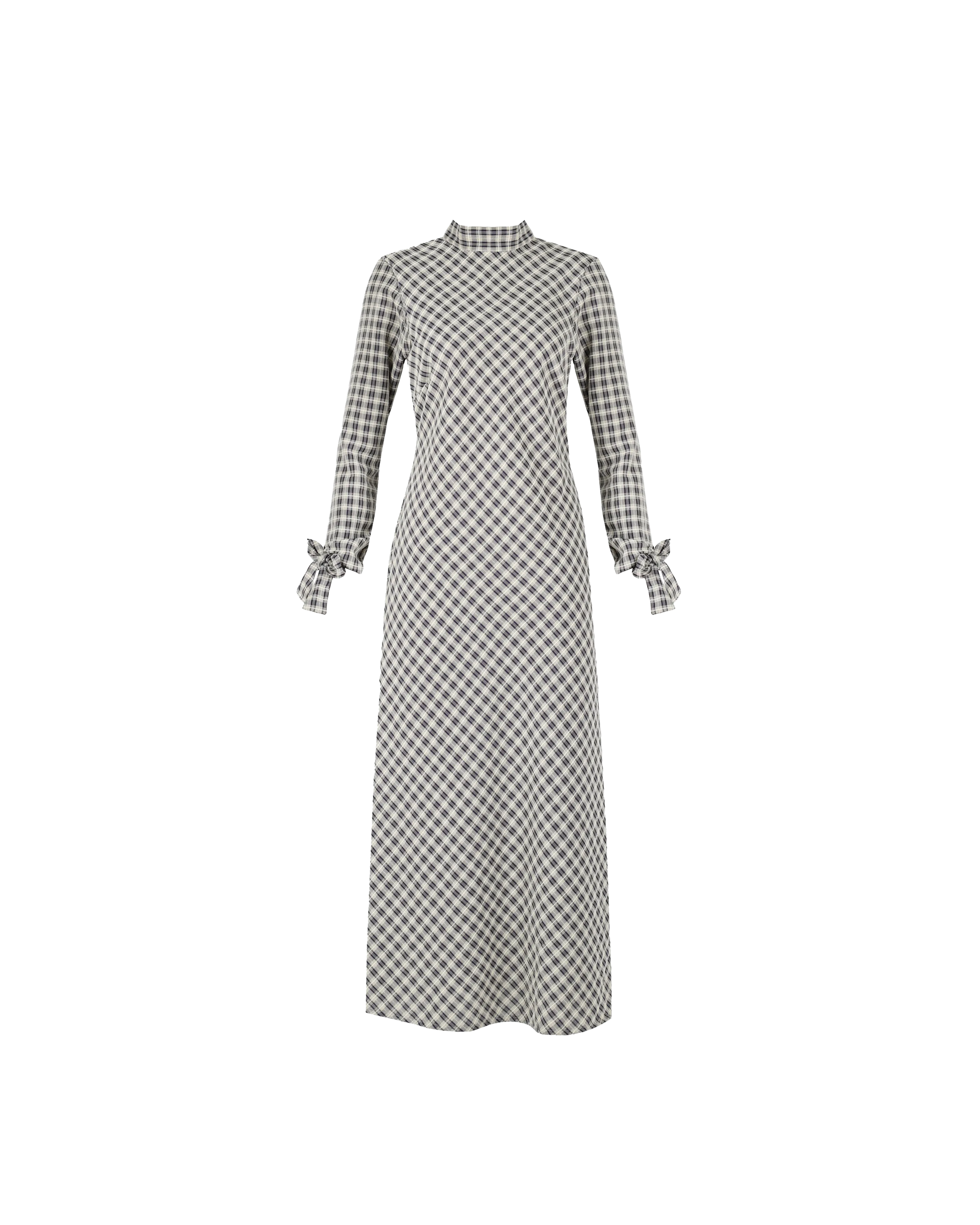 CONNIE DRESS SOFT CHECK NAVY