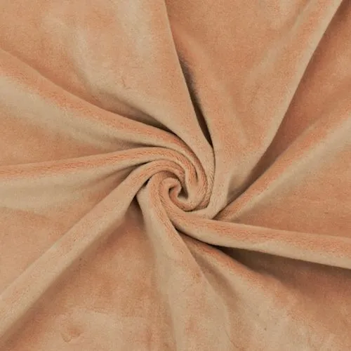 Dusty Peach Soft Stretch Velour Knit Fabric