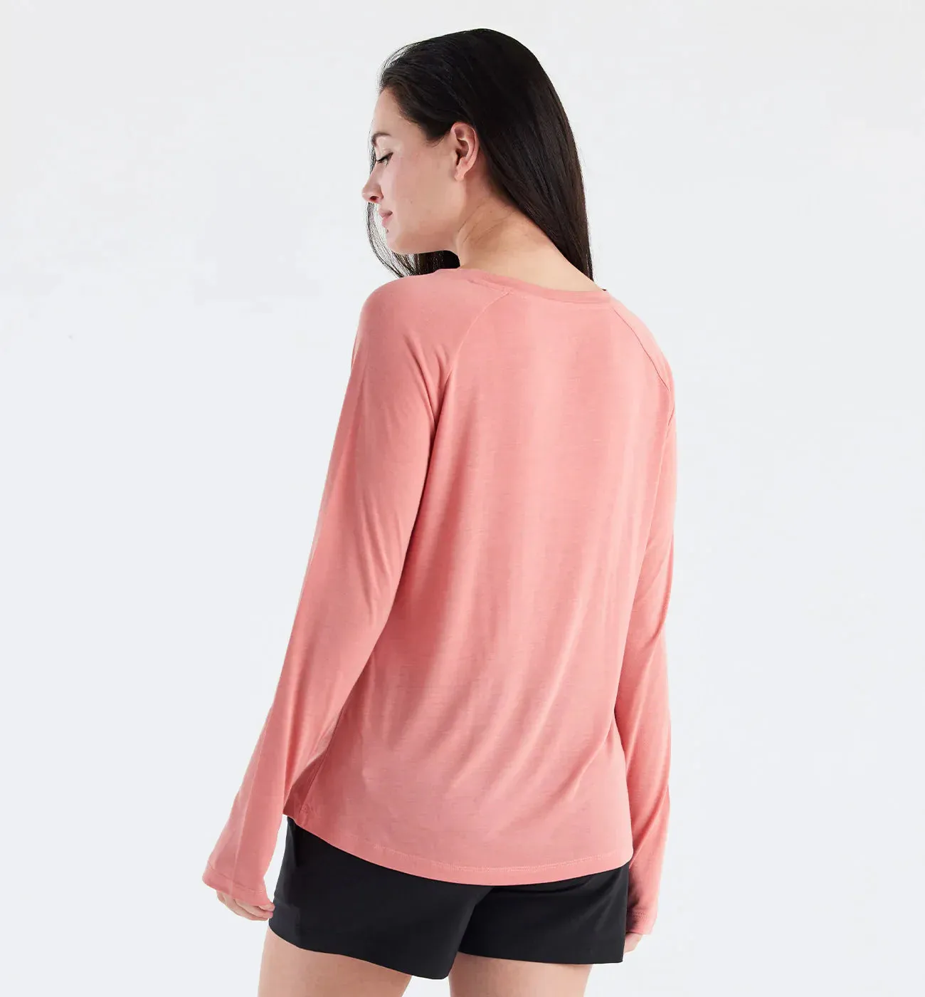 Free Fly Women's Bamboo Lightweight Long Sleeve II in Bright Clay