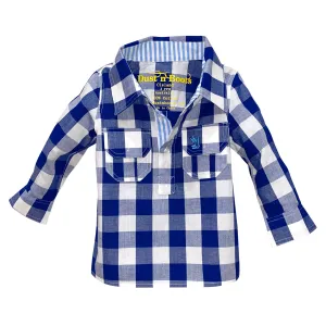 Kids L-Large Cobalt Check