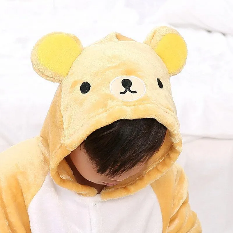 Kids Onesies Rilakkuma Bear Pajamas Animal Costume Kigurumi