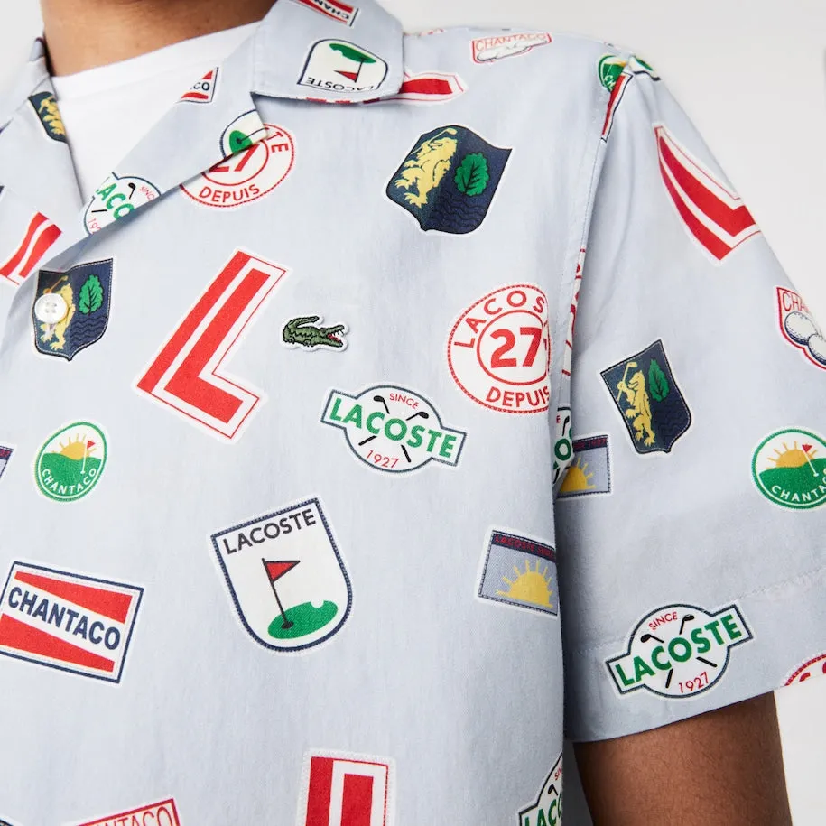 LACOSTE - WOVEN SHIRTS Men’s -NATTIER BLUE/ MULTICO