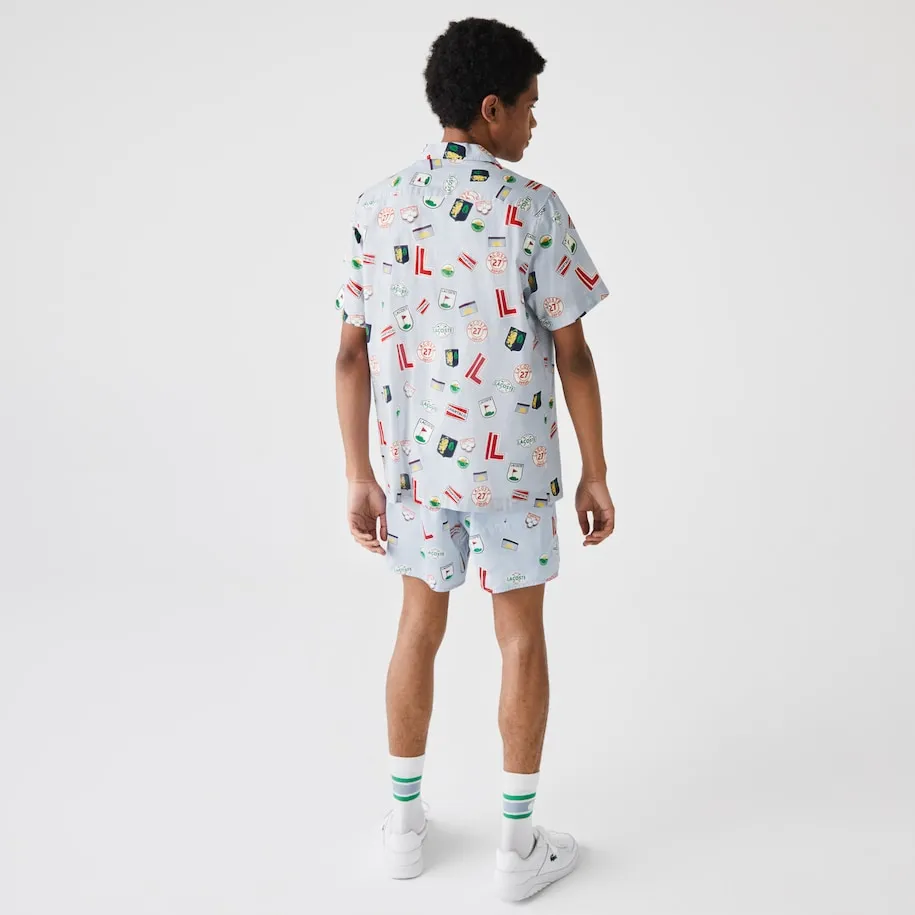 LACOSTE - WOVEN SHIRTS Men’s -NATTIER BLUE/ MULTICO