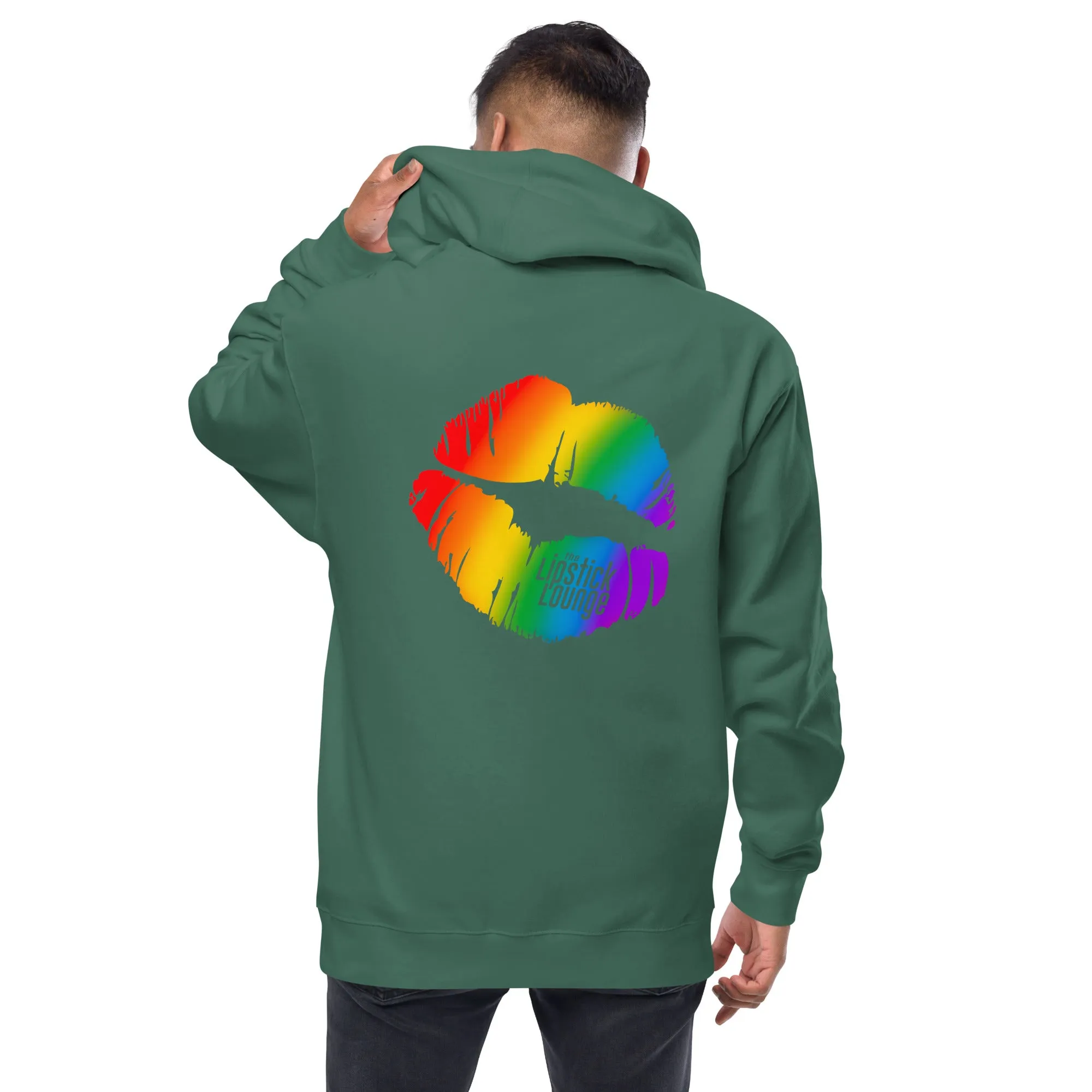 Lipstick Lounge Rainbow Logo Zip Up Hoodie