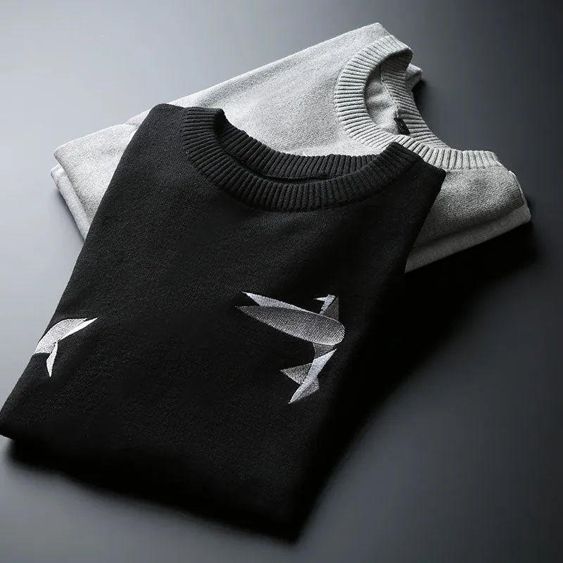 Mens Casual Slim-Fit Knitted Sweaters