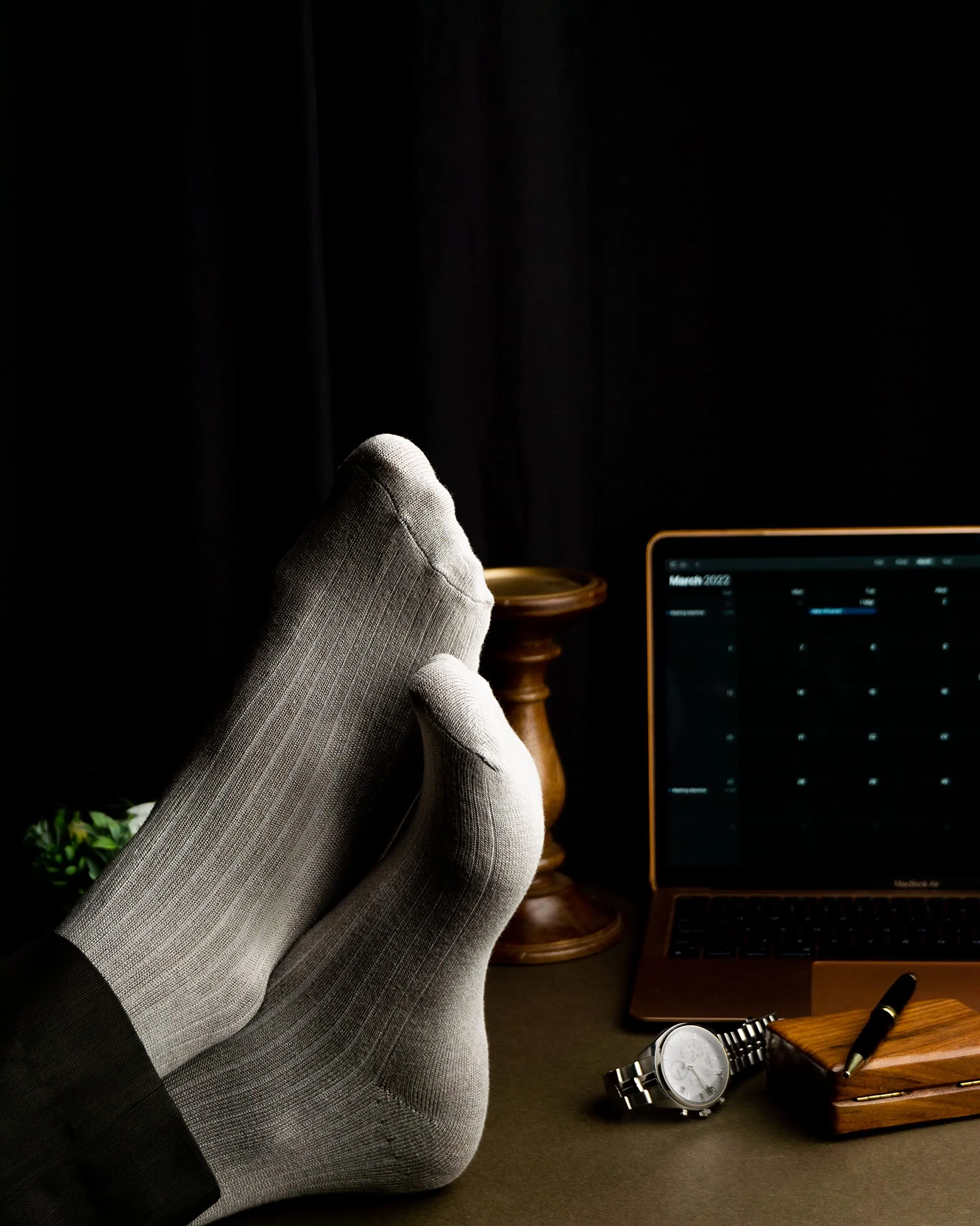 Mush Ultra-Soft, Odorless, Breathable Bamboo Calf Length Formal Socks (Dark Grey, Navy Blue & Light Grey, 3)