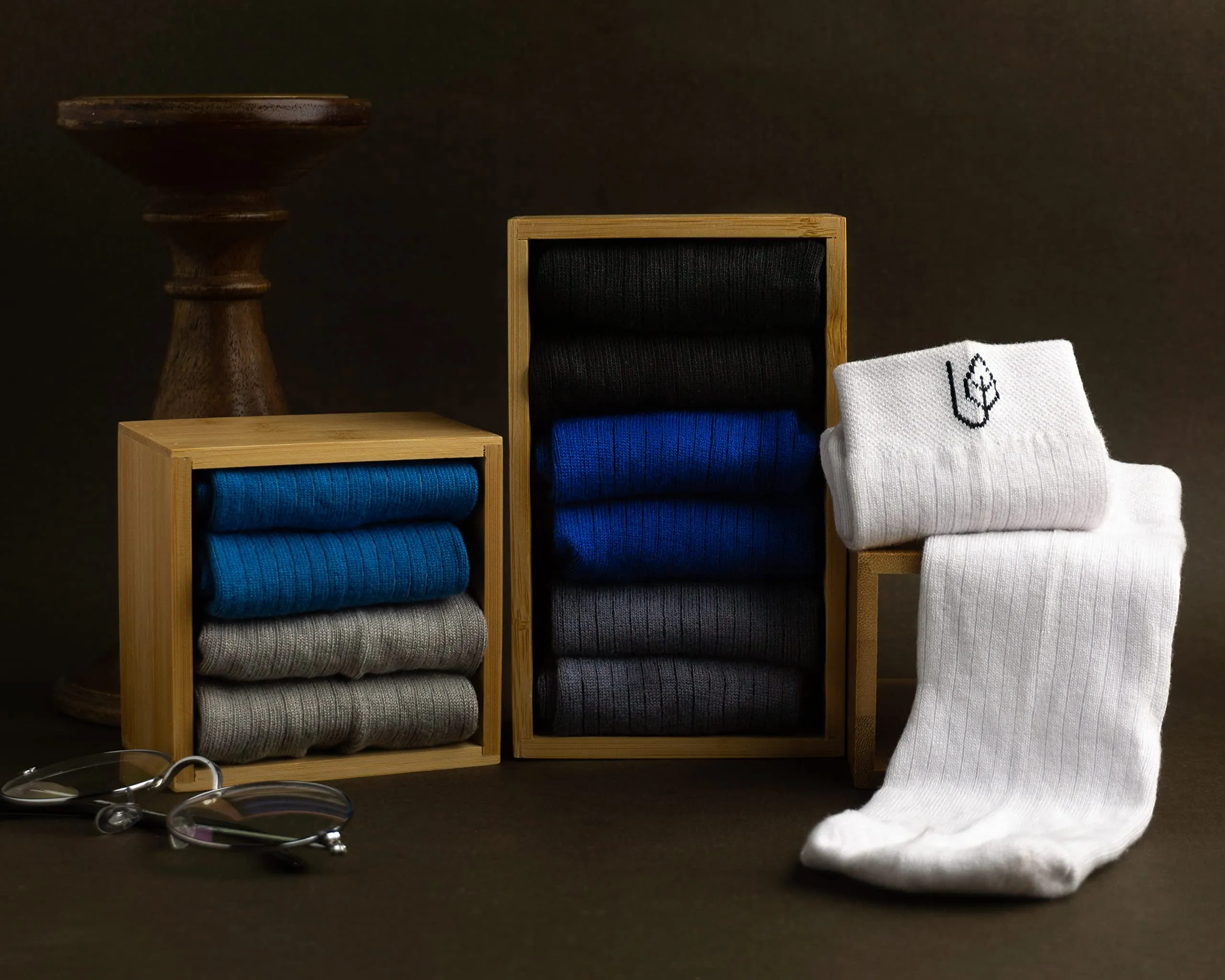 Mush Ultra-Soft, Odorless, Breathable Bamboo Calf Length Formal Socks (Dark Grey, Navy Blue & Light Grey, 3)