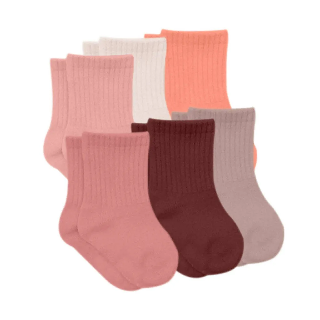Newborn Cotton Ankle-Hi Socks Assorted 6 Pair Pack