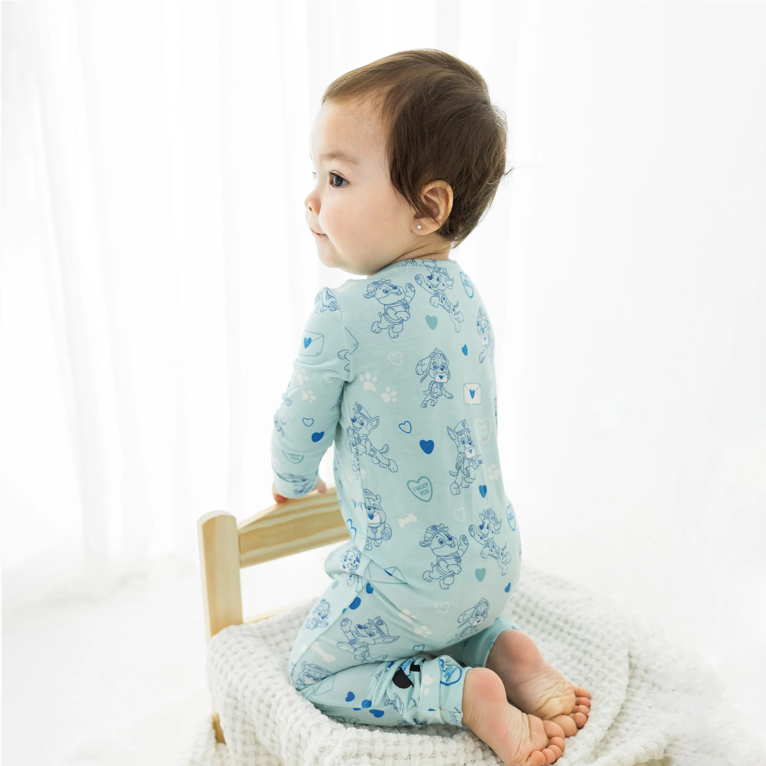 PAW Patrol: Valentine's Blue Bamboo Convertible Footie
