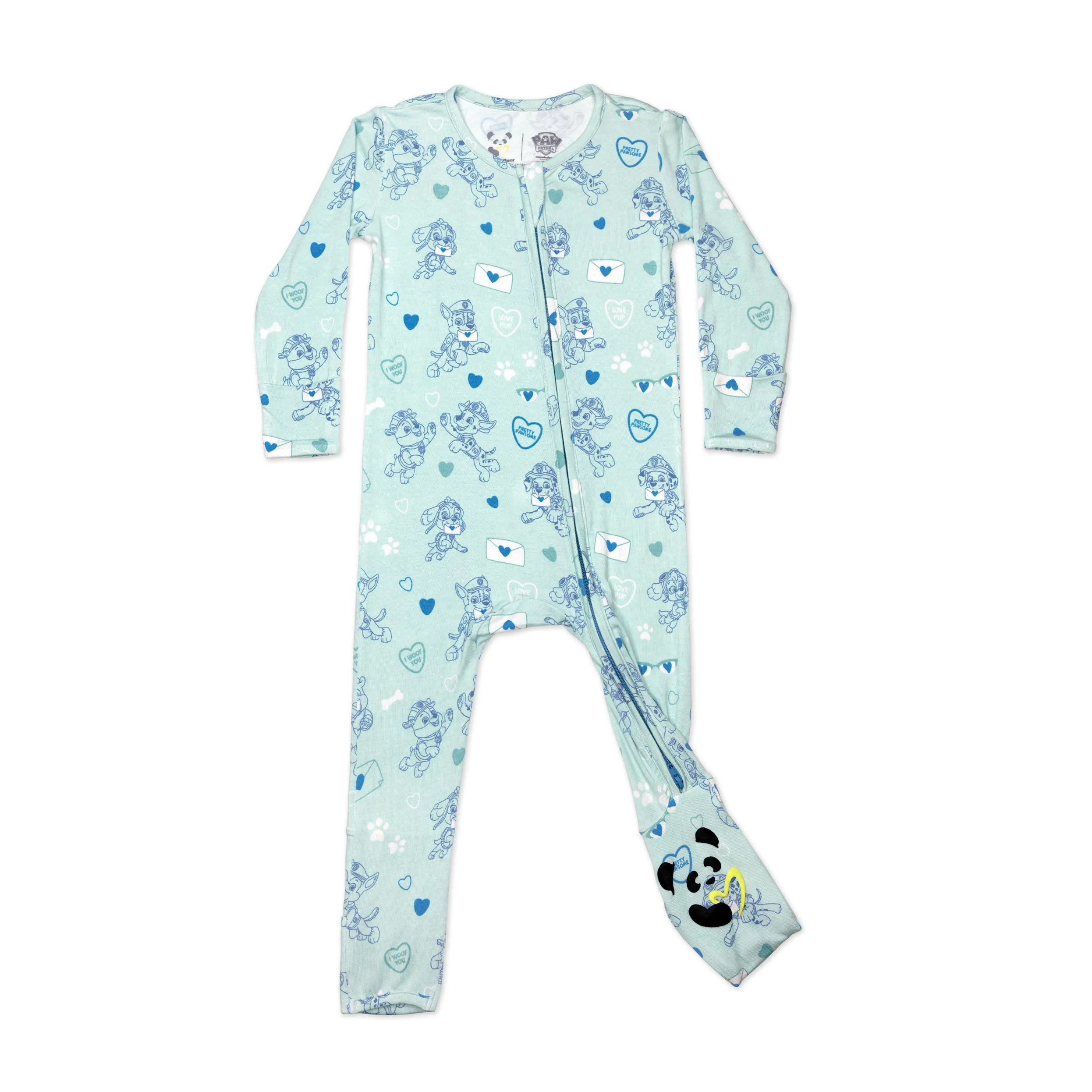 PAW Patrol: Valentine's Blue Bamboo Convertible Footie