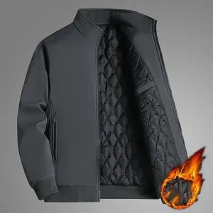 Plus Size 8xl Jacket for Men 2023 Thick Stand Collar Solid Winter Jacket Men Waterproof Warm Business Casual Men Coats