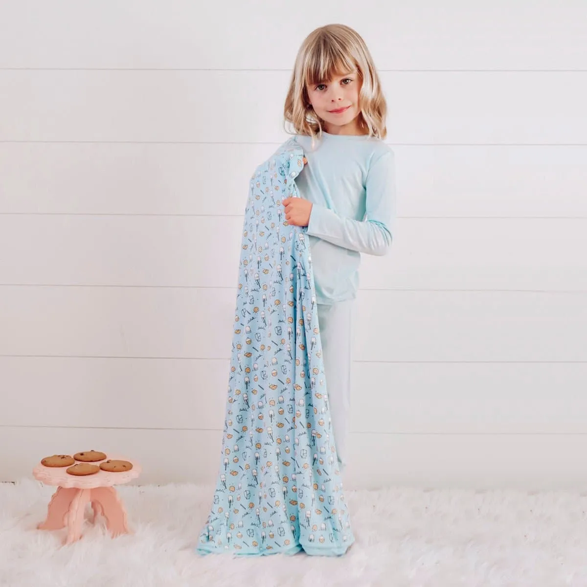 Sky Blue Bamboo Kids Pajamas