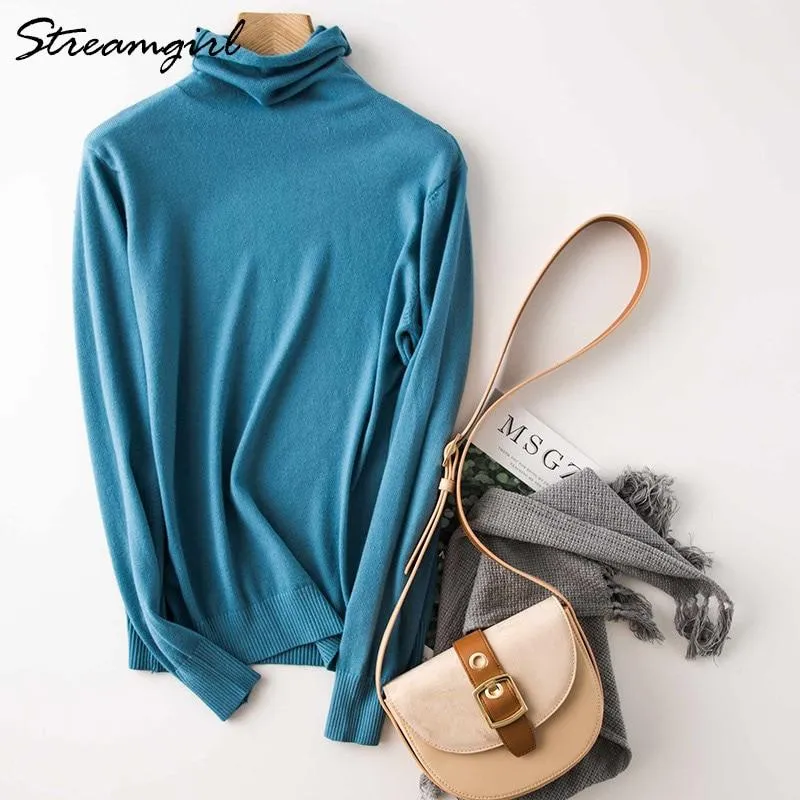 Winter Turtleneck Sweater Women Wool Warm Jumpers Ladies Pullover  Autumn Winter Sweaters Black Cashmere Sweater