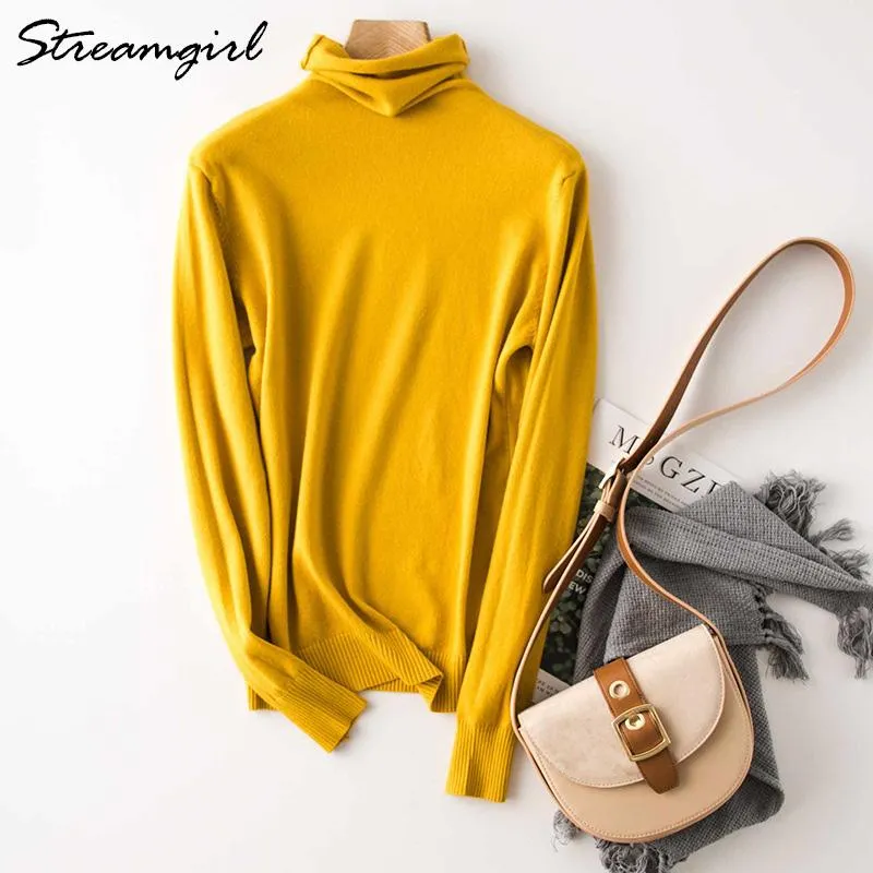 Winter Turtleneck Sweater Women Wool Warm Jumpers Ladies Pullover  Autumn Winter Sweaters Black Cashmere Sweater