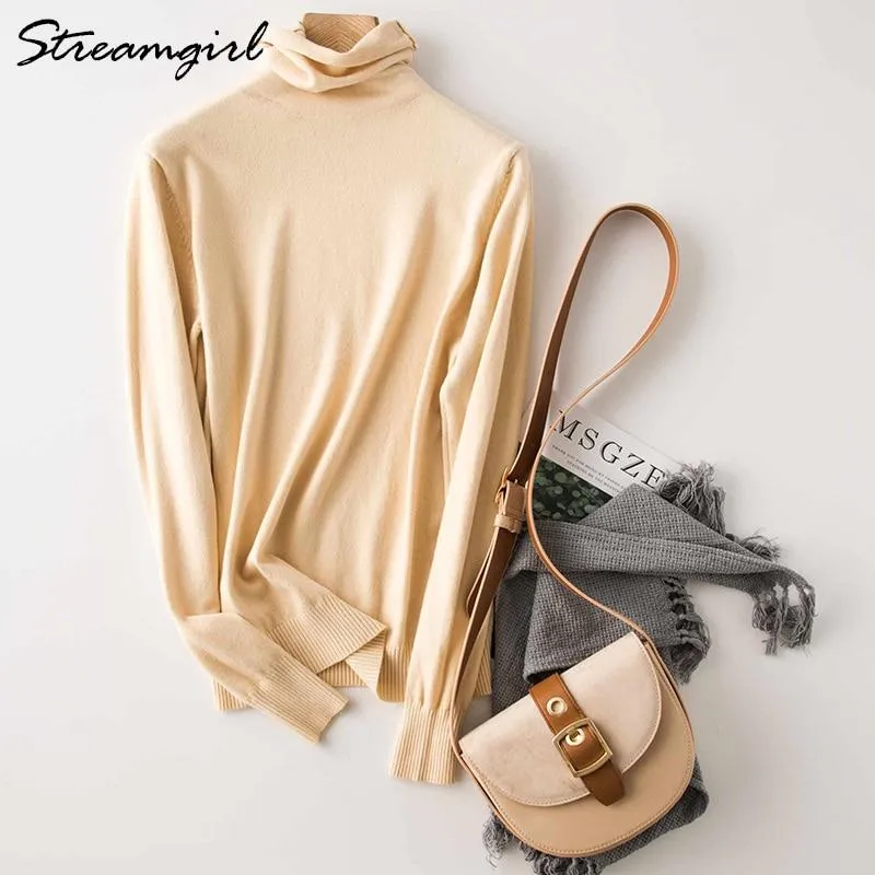 Winter Turtleneck Sweater Women Wool Warm Jumpers Ladies Pullover  Autumn Winter Sweaters Black Cashmere Sweater