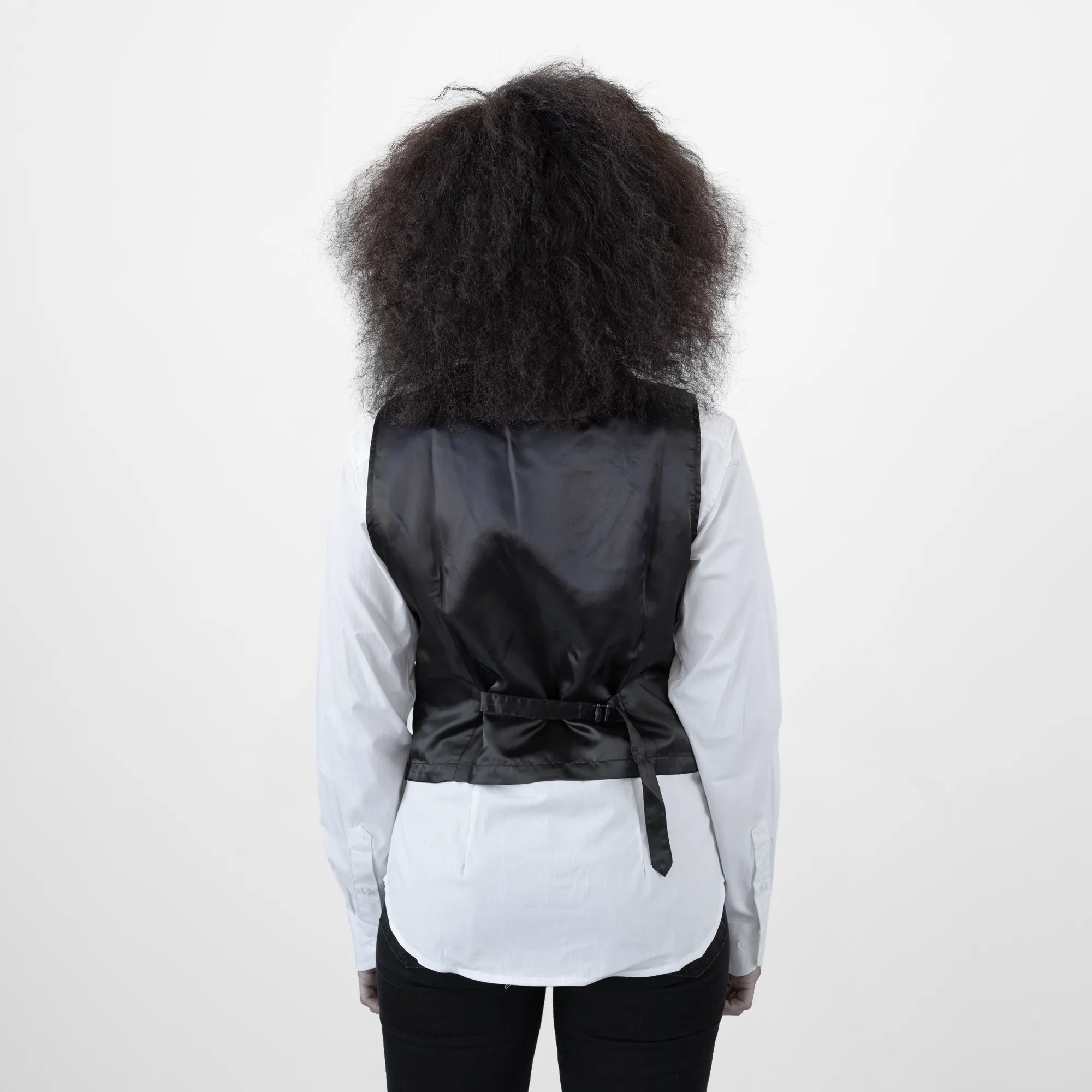 Women's Single Breasted Black Vest